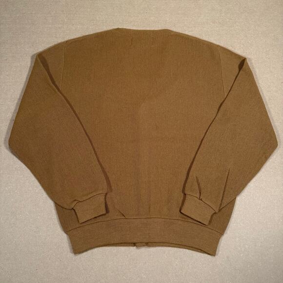 Vintage Southwest Native American Cardigan Sweater Brown Orlon Knit USA 90s - Picture 4 of 7